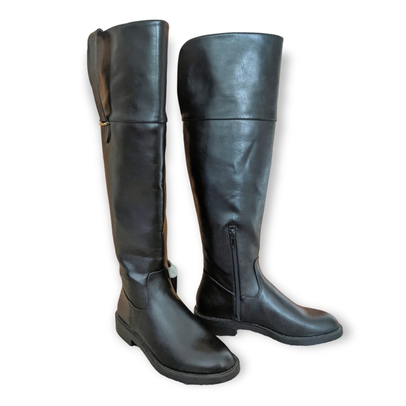 Zara Flat Riding Knee Boots, 6 - Picture 1 of 6
